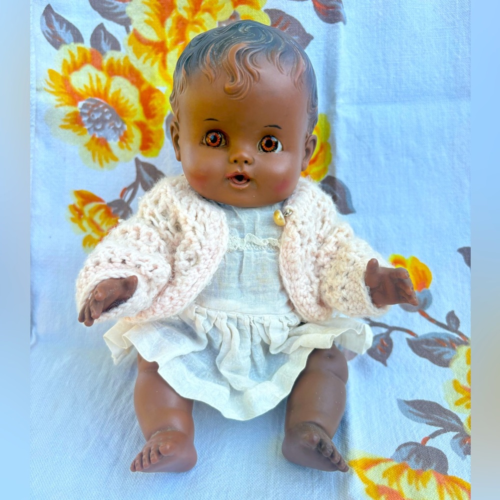 Vintage Sun Rubber Sunbabe SO WEE Ruth E. Newton African American Baby Doll 1950